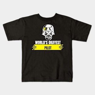 World's Okayest Pilot Kids T-Shirt